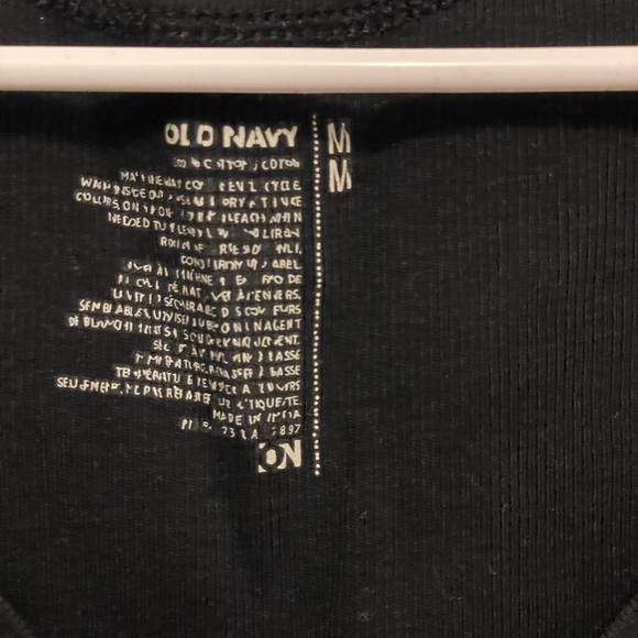 Black Old Navy Ribbed Tank Top With Half Bib of Sequins, Size M - Picture 3 of 4